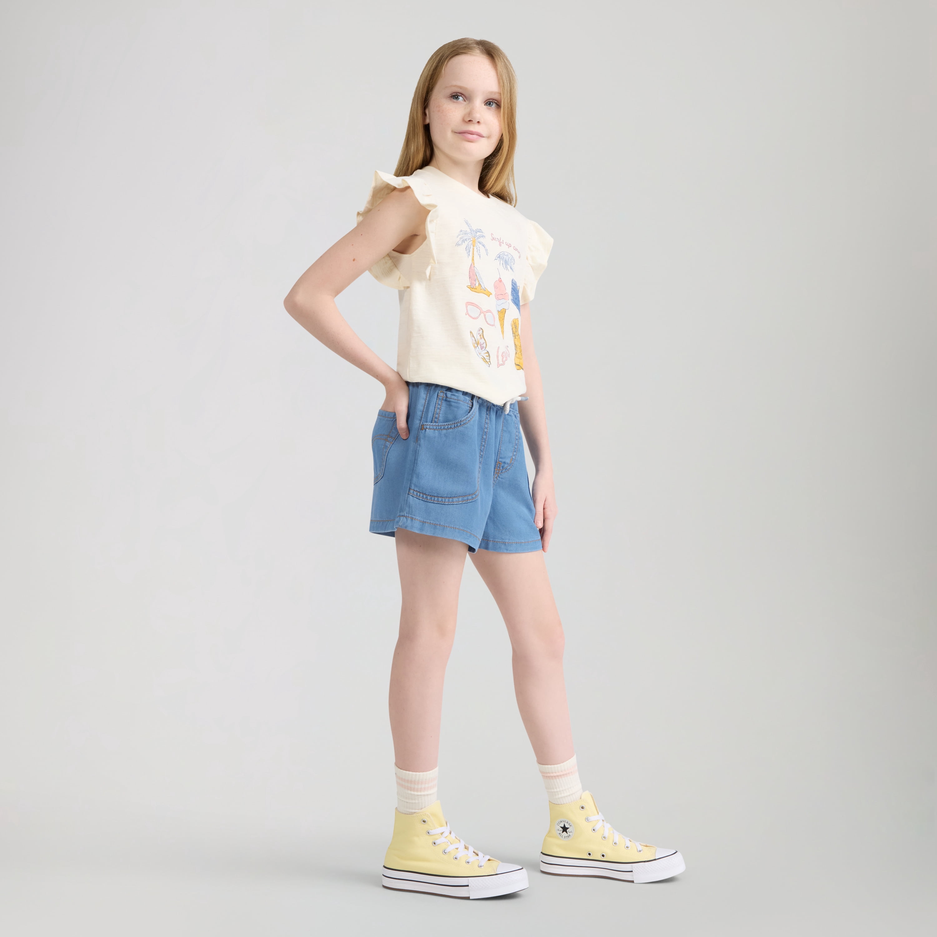 Levi's Girls Denim Parachute Shorts, Sizes 4-16