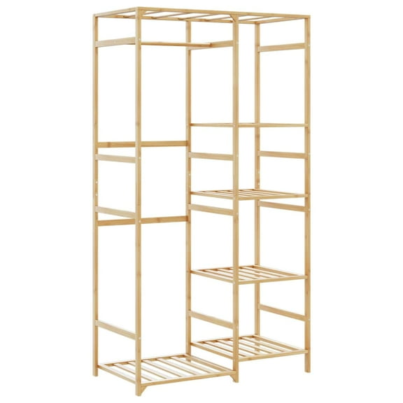 vidaXL Clothes Rack with Shelves 39.4"x19.7"x72.6" Bamboo