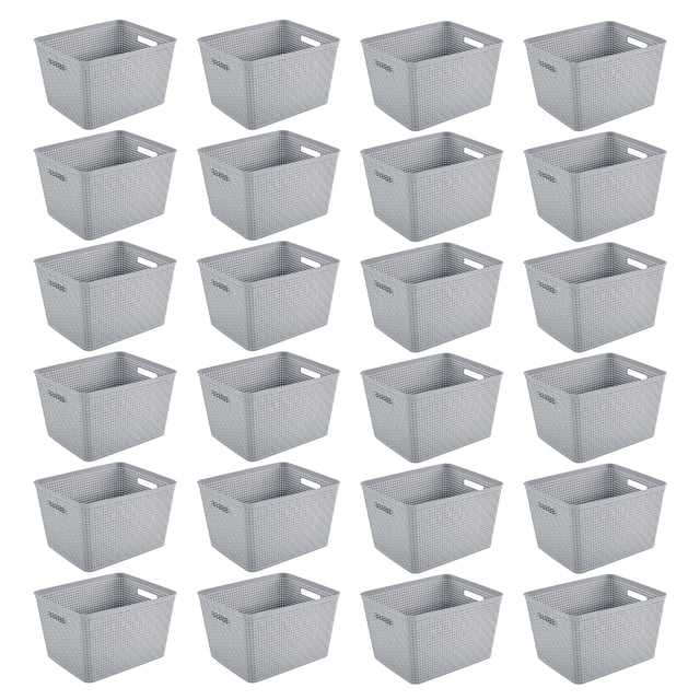 Canasta Sterilite Alta para Almacenamiento 36x29x22 cm Cemento