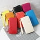 thumbnail image 3 of Carteras portátiles Cuero de PU Cartera larga con cremallera Monedero en efectivo de charol (Rojo sandía), 3 of 6