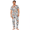 thumbnail image 2 of Grblisyd Halloween Family Matching Pajamas Sets Ghost Pumpkin Print Short Sleeve Top & Pants Two Piece Set Sleepwear Pjs, 2 of 7
