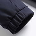 thumbnail image 6 of hoksml Men Casual Outerwear Jackets Solid-Color Double-sided Zip Up Coat Fashionable Zipper Pocket Long Sleeve Hoodedess Standing Collar Spring Fall Windbreaker Top Clothing, 6 of 9