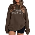 thumbnail image 1 of Chandail-Over Ample à Imprimé Lettre Drôle Automne Hiver pour Femmes Col Rond Manches Longues Mode Décontractée, 1 of 4