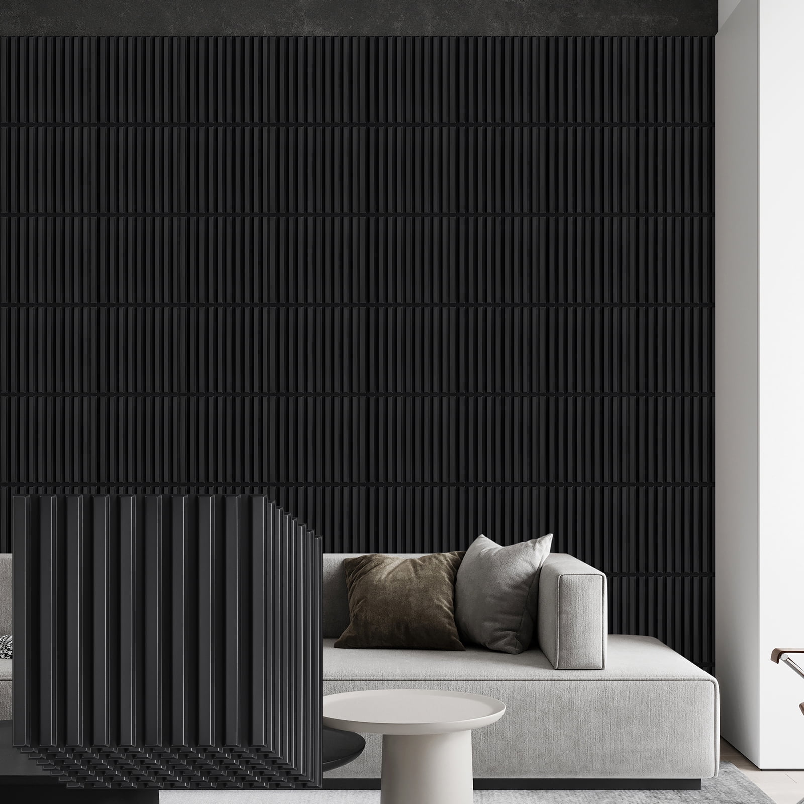 Art3d 3D Leather Tiles Decoartive 3D Wall Panels, Chocolate Wave