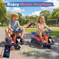 thumbnail image 5 of TOKTOO Kids Electric Ride On Car, 12V Wiggle Car with 2 Seats, Music, Flashing Wheels & LED Lights, Ride On Toy for Boys Girls Ages 3+, Red, 5 of 10