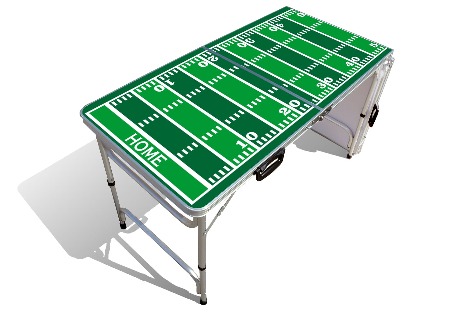 Portable Folding Table with FOOTBALL FIELD Graphic and LED Lights - Adjustable 8 ft or 4 ft Kids and Adult Party Table