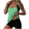 thumbnail image 3 of Horkkom Tankini Swimsuits for Women Two Piece Summer Beach Bathing Suits Slim Swim Suits with High Waisted Short L, 3 of 6