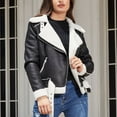 thumbnail image 3 of Patlollav Female Leather Jackets,Womens Winter Integrated Warm Suede Jacket, 3 of 6