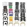 thumbnail image 4 of 66 Pieces Fake Mustaches Costume Party for Role Playing Photo Props Holidays, 4 of 10