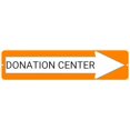 thumbnail image 2 of DONATION CENTER Orange Right Arrow 24 x 6 inch Aluminum Composite Sign, 2 of 4
