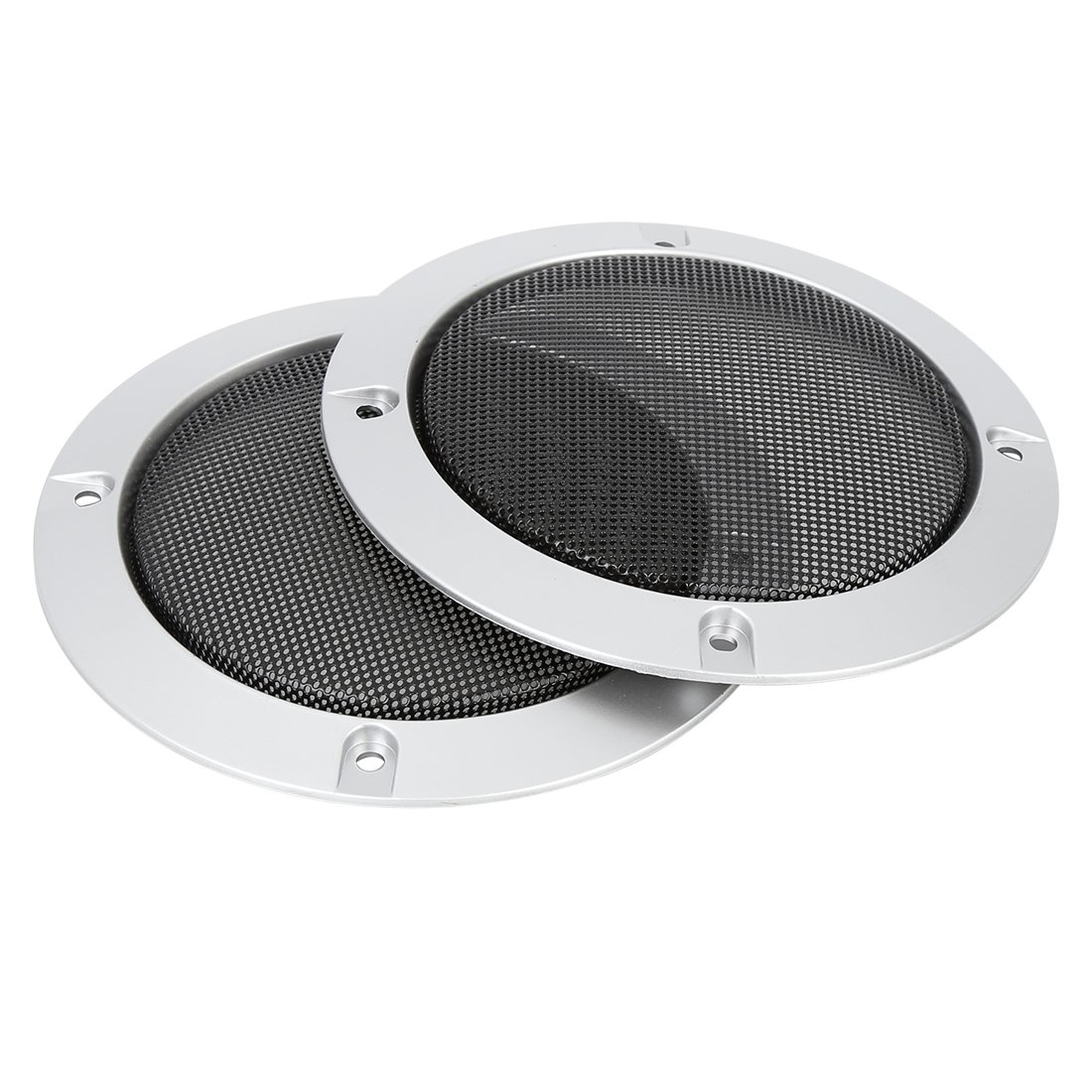 Unique Bargains 4Pcs 4 Inch Metal Audio Speaker Cover Grill Protector for Car