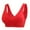 Red, variant on Daisy Bras For Older Women 2024 Comfortable Convenient Front Closure Button Cotton Bras For Seniors No Underwire Bras