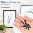thumbnail image 3 of Black Photo Frame Picture Turn Button Fastener Set Pcs 100 Picture Frame Hardware Backing Clip Black Hardware Backing Clip with Screws for Hanging Paintings Pictures Art Photos, 3 of 5