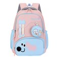 thumbnail image 4 of Weebloom School Backpack For Kids Boys Girls Waterproof Cartoon Puppy Print Color Block Design Bookbag Elementary Middle School Pink, 4 of 9