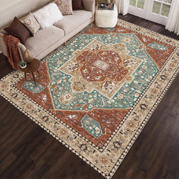 Tapis Boho Tribal Oriental Traditionnel Motif Grand Salon Tapis Doux Tapis