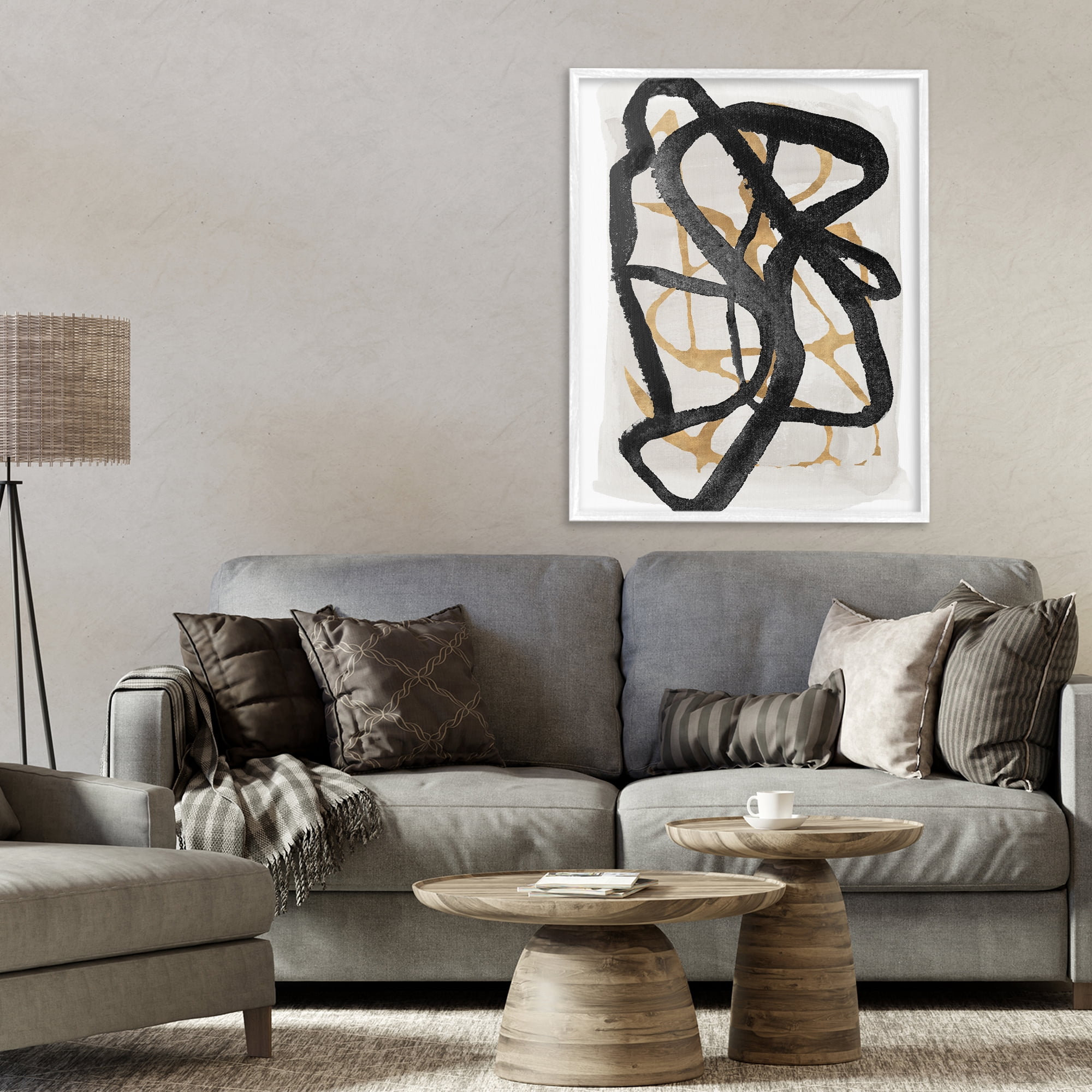 Stupell Industries Expressive Hindsight in Black White Framed Giclee Art, design by Lucille Price