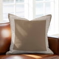 thumbnail image 3 of Brown Geometric Pillow Covers 20x20 Inch, White Greek Key Design Abstract Modern Art Linen Pillowcase with Invisible Zipper, Decorative Throw Pillow Covers Cushion Case for Couch Sofa Bed Living Room, 3 of 9