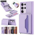 thumbnail image 2 of 2 In 1 Fashion Faux Leather Phone Case For Samsung Galaxy S23 Ultra S22 Ultra S23 Plus S22 Plus A13 A14 A53 A54 Business Flip With Magnetic Aluminum Card Box 10 Cards Wallet Slot Holder Protect Cover, 2 of 5