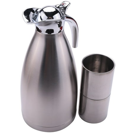 

Chamat 1Pcs Coffee Pot Stainless and Foreign Preservation Kettle Household Will European Heat Insulation Bottle Vacuum Alloy Handle