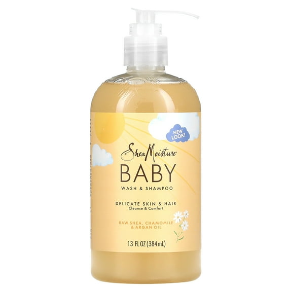 SheaMoisture, Baby Wash Shampoo, Raw Shea, Chamomile Argan Oil, 13 fl oz (384 ml)