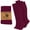 6 Pairs Burgundy, variant on Diamond Star Diabetic Over the Calf, Non-binding Premium Cushion Cotton Knee High Comfortable Socks for Women (White - 6 Pairs, Shoe Size 9-11)