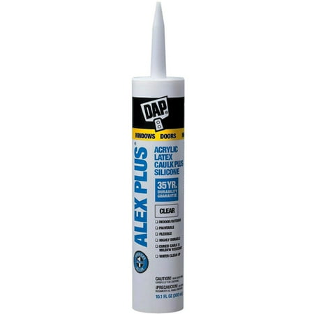 Dap 18401 10.1 Oz. Crystal Clear Alex Plus Acrylic Latex Caulk Plus Silicone