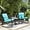 Blue, variant on Greesum 3 Pieces Rocking Wicker Bistro Set, Patio Outdoor Furniture Conversation Sets with Porch Chairs and Glass Coffee Table, Blue