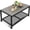 Grey, variant on Outdoor Coffee Table, Rectangle Weather-Resistant Patio Coffee Table for Garden, Balcony, Hot Tub, Poolside, Heavy-Duty Metal Frame, Black