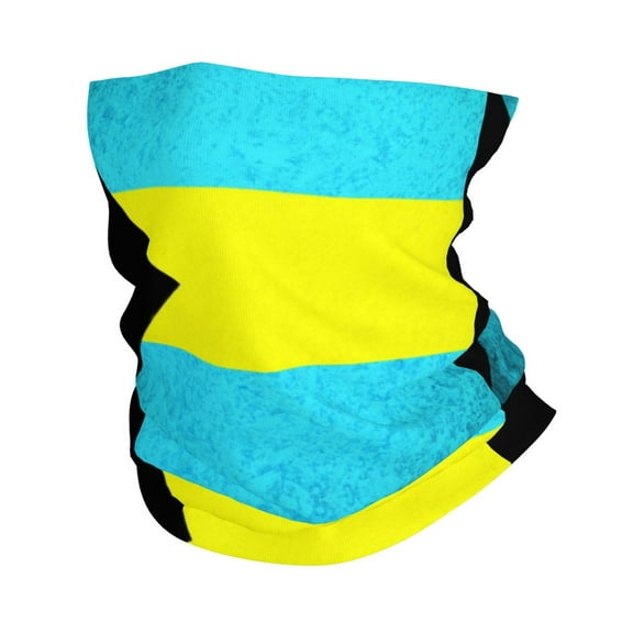 Neck Gaiter Face Mask Men Women Bahamas Flag Seamless Bandana Face Cover Scarf Mask Balaclava Headband