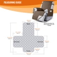 thumbnail image 3 of KINCAM Waterproof Recliner Chair Covers, Non-Slip Recliner Protector with Side Storage Pocket Washable Furniture Cover, Brown 30", 3 of 9