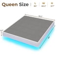 thumbnail image 4 of Kicode Queen Floating Bed Metal Frame with LED Lights and Upholstery, White, 4 of 9