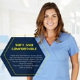 thumbnail image 4 of Super Soft Medical Scrub Top Premium Womans Junior Fit 3 Pocket Mock Wrap Top 8115, 4 of 7