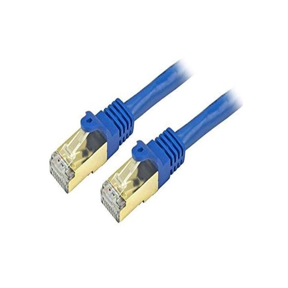 Cable Ethernet StarTech Cat6a 10GbE blindado RJ45 de 6 pies, azul