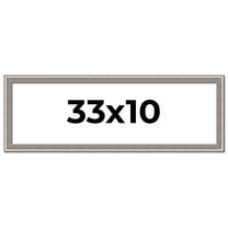 33x10 Frame Grey Real Wood Picture Frame Width 1.25 inches | Interior Frame Depth 0.5 inches | Hans