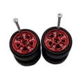 thumbnail image 2 of TISHITA 2 Pieces 1/64 RC Car Wheels and Tires Direct Replaces Durability Accessories Red, 2 of 8
