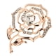 thumbnail image 5 of Mujeres corazón Rhinestone flor broche Pin boda nupcial bufanda titular joyería Claro, 5 of 6