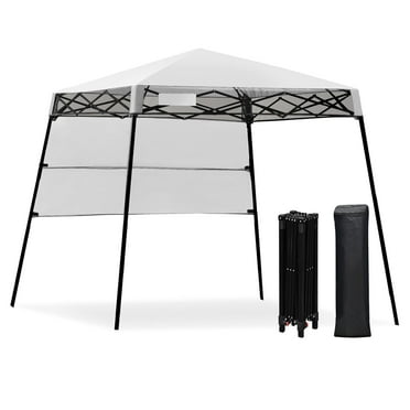 7 x 7 Ft Pop up Canopy Tent Outdoor Canopy Shelter with Carry Bag White