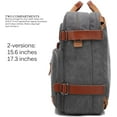 thumbnail image 3 of CoolBELL Mochila Convertible Bolso de Hombro Tipo Mensajero Bolso para Laptop Maletín de Negocios Mochila de Viaje Multifuncional para Laptop de 15,6 Pulgadas para Hombre/mujeres (Canvas Gris Oscuro), 3 of 14