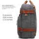 thumbnail image 3 of CoolBELL Mochila Convertible Bolso de Hombro Tipo Mensajero Bolso para Laptop Maletín de Negocios Mochila de Viaje Multifuncional para Laptop de 15,6 Pulgadas para Hombre/mujeres (Canvas Gris Oscuro), 3 of 14