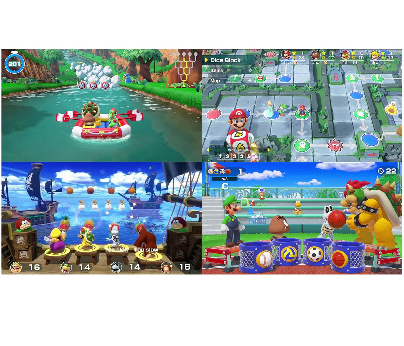 Nintendo Switch Mario Party Bundle: Super Mario Party, Mario Kart 8 Deluxe and Nintendo Switch 32GB Console with Neon Red and Blue Joy-Con - image 5 of 9
