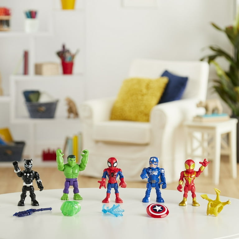 Playskool Marvel Heroes Super Hero Adventures - Set Ultimate Da 10 Action Figure Da 6,3 Cm - Avengers Age Of Ultron