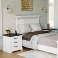 thumbnail image 1 of Royalbelle Nightstand with Charging Station, 3 Drawers USB Ports & Power Outlets Modern Bedside Table, 2PC, White, 1 of 8
