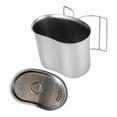 thumbnail image 2 of Taza de Doble Asa de material acero Inoxidable con Asa de Mosquetón - Taza Portátil de Escalada en Roca, Senderismo, Mochilero O Camping 700ML, 2 of 6