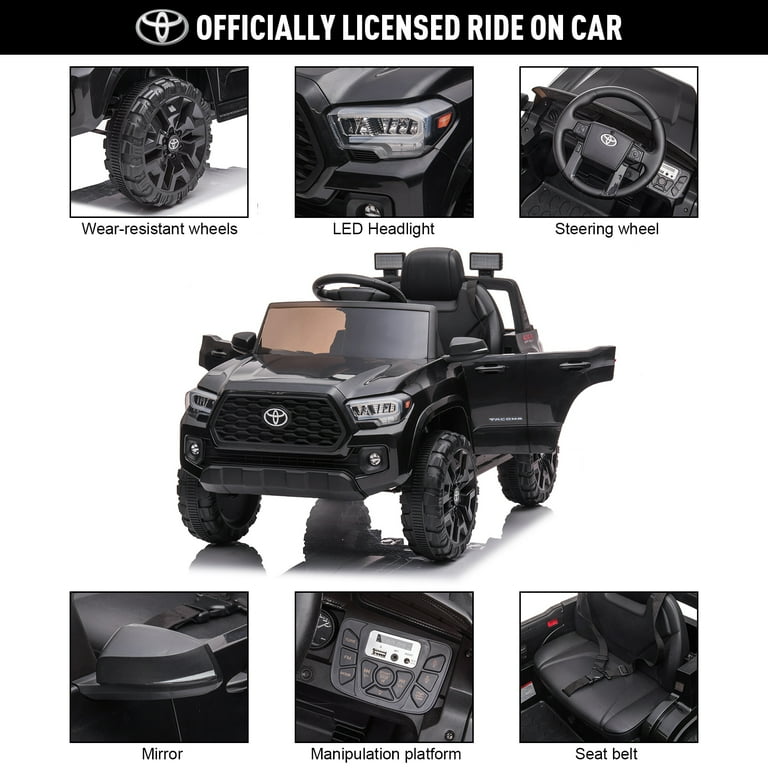 BTMWAY 12V Ride On Car Toyota Tacoma Kids Electric Ride On Truck
