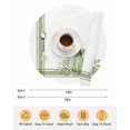 thumbnail image 6 of 15 Inch Round Placemats Set of 6, Fall Non Slip Heat Insulation PP Table Mats, Sage Green Pumpkin Thanksgiving Stripe Leaf Washable Place Mats for Kitchen Dining Party Table Decor, 6 of 7
