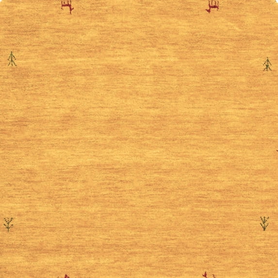 Ahgly Company Indoor Square Abstract Brown Contemporary Area Rugs, 7' Square