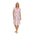 thumbnail image 2 of JEFFRICO Womens 2 Pack Nightgowns Short Sleeve Sleepwear Soft Pajama Dress Nightshirts, 2 of 7