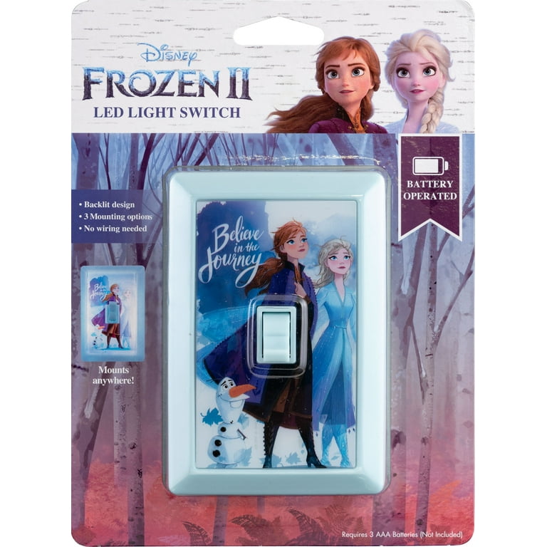 Disney Frozen II LED Easy Install Light Switch, Battery Powered