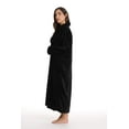 thumbnail image 2 of Just Love Plush Zipper Lounger Robe for Women (Black, 2X), 2 of 4