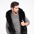 thumbnail image 3 of NARABB Men Faux Fur Vest Jacket Sleeveless Winter Body Warm Coat Hooded Waistcoat Gilet, 3 of 6
